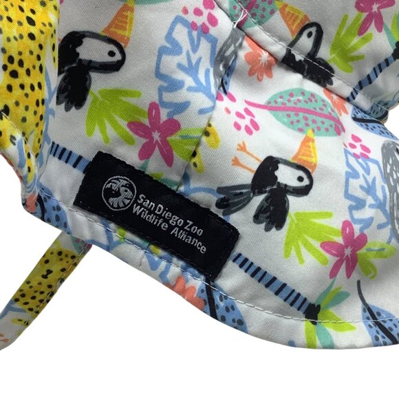 The Original Flap Happy San Diego Zoo Animal Wildlife Alliance Kid Sun Hat Large - Picture 2 of 6